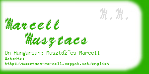 marcell musztacs business card